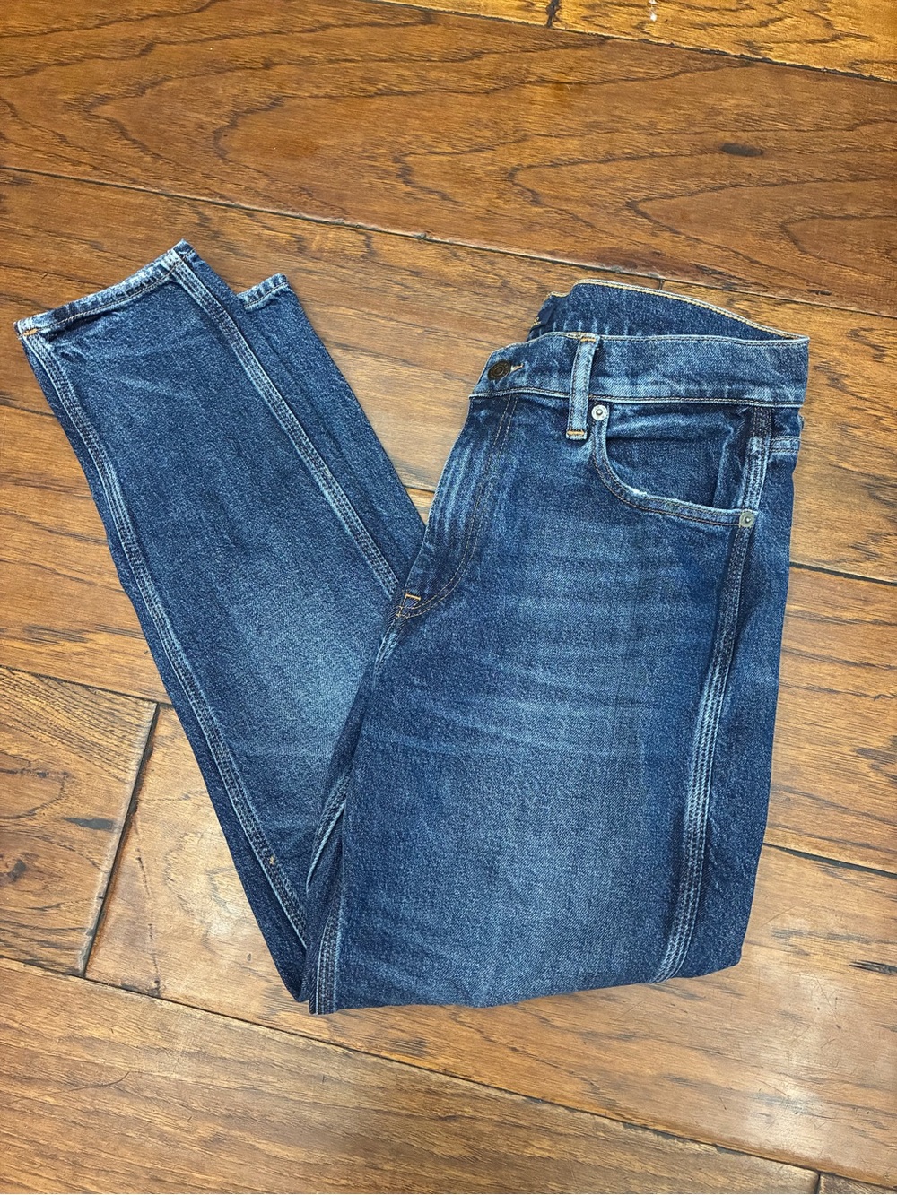 Polo Ralph Lauren Tompkins Mid Rise Skinny Crop Jeans 30 Side Seam Stripe Y2K 90